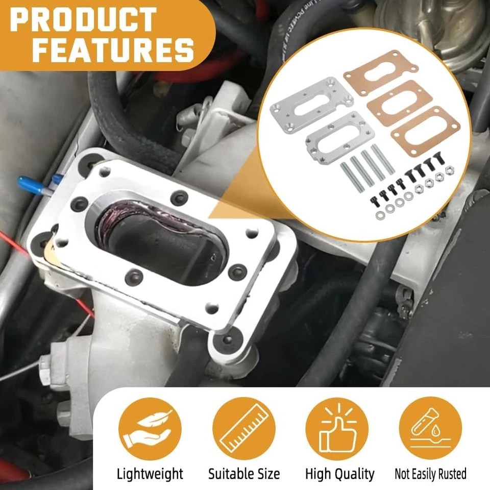 For Mazda B2000 B2200 Carburetor Manifold Adapter Plate & Gasket Kit 1984-1991 - Image 3 of 4