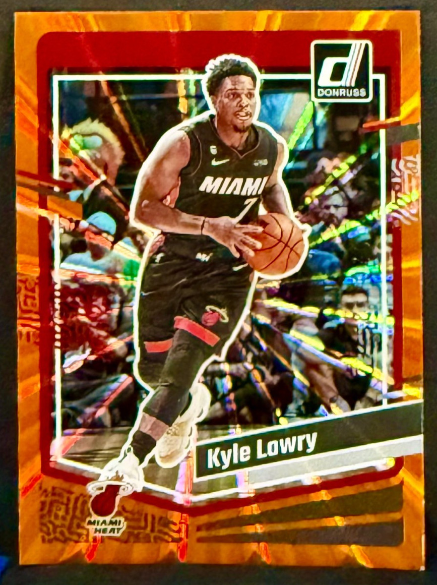 2023-24 Donruss Basketball Kyle Lowry 20/125 Orange Laser Holo #73
