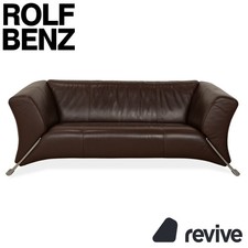 Rolf Benz 322 Leder Zweisitzer Braun Sofa Couch
