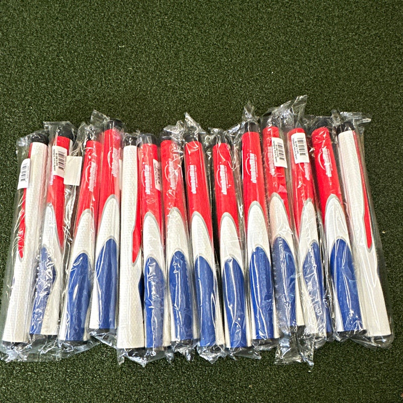 14 JumboMax Tour Series Golf Club Grips Small (1/4) Red/White/Blue