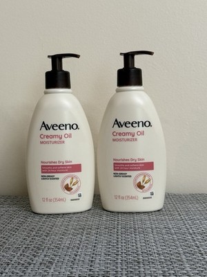 2 Aveeno Creamy Oil Moisturizer Lotion For Dry Skin 12 Fl Oz Each New