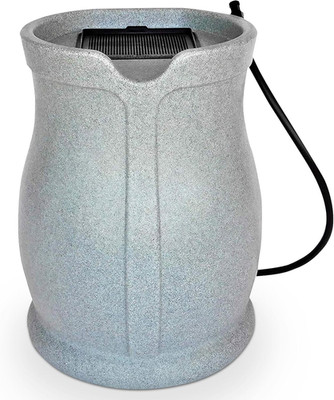 FCMP Outdoor Catalina 45-Gallon Rain Barrel   Bpa-Free Flat-Back Design with 3.5
