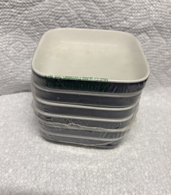 VINTAGE Lufthansa Hutschenreuther FIRST CLASS SQUARE DISH BLUE AIRLINES 6 Pack