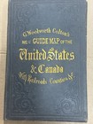 1860s G. Woolworth Colton New Guide Map United States & Canada Railroad Civilwar — photo 1