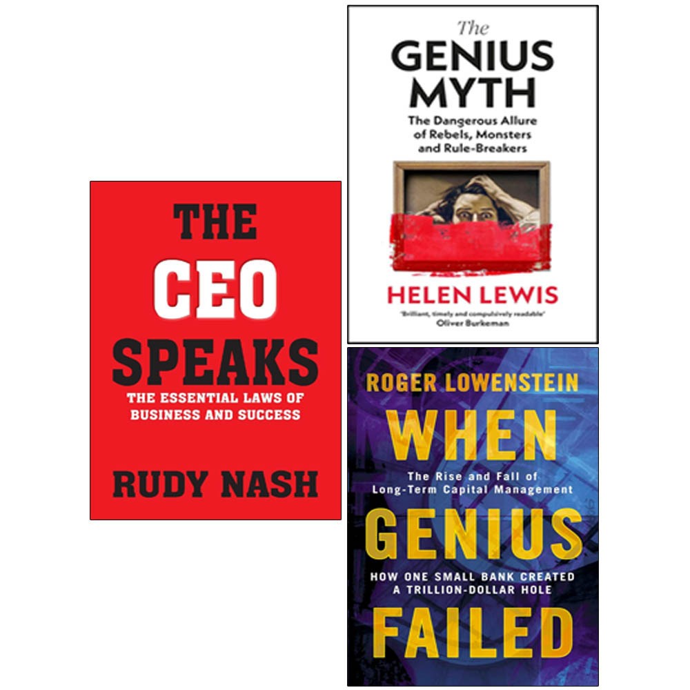 The Genius Myth[Hardcover], When Genius Failed,CEO Speaks 3 Books Collection Set