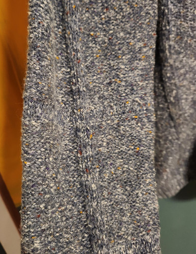 Zara Mens XL Cable Knit Cotton Wool Blend Sweater Lught Blue Fair Isle Pullover - Picture 11 of 12