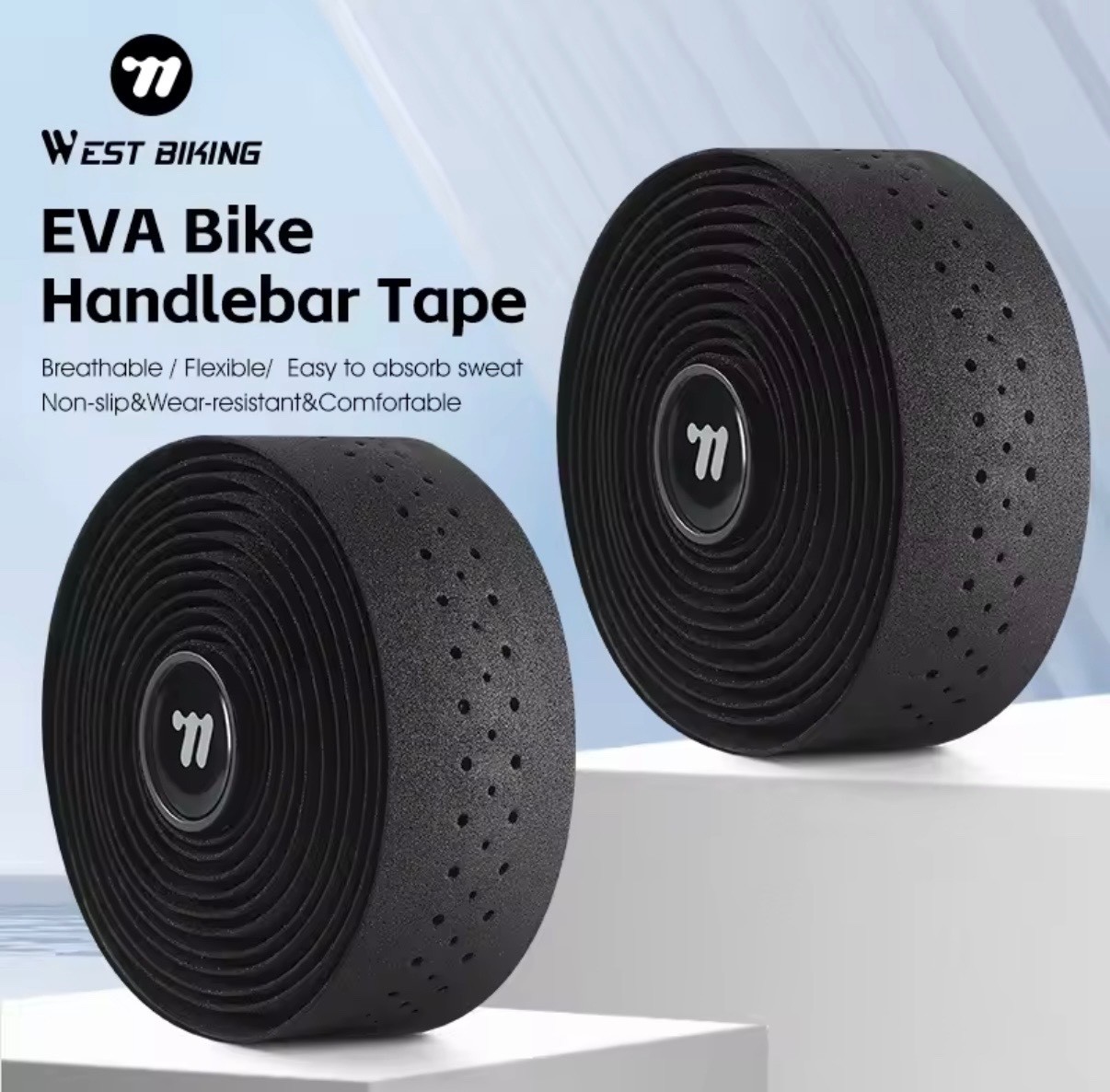 Nastro Manubrio EVA traspirante per Bici Strada antiscivolo ammortizzatore grip