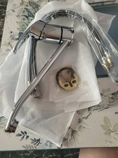 Kitchen sink mixer tap single-lever faucet solid brass with a chrome finish