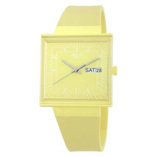 Image of Swatch What If...Lemon? Quartz Unisex Watch SO34J700