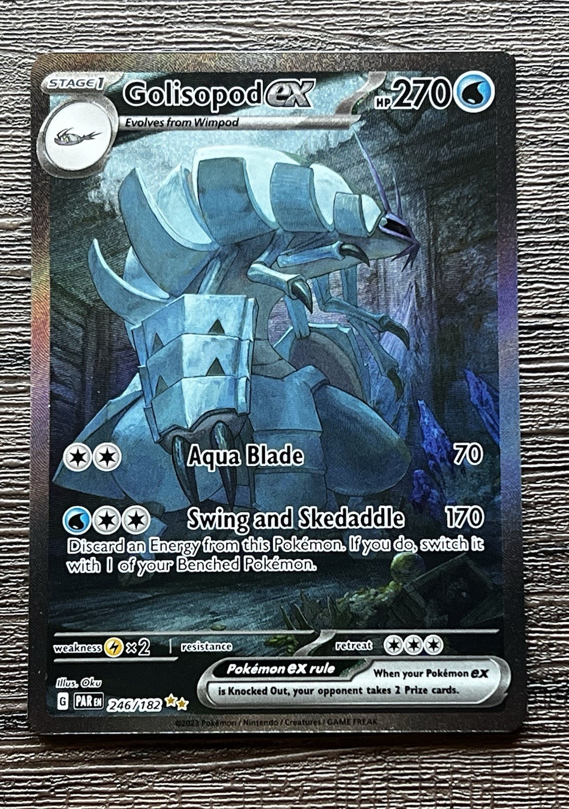 Golisopod EX 246/182 Paradox Rift Special Illustration Rare NM Pokemon TCG
