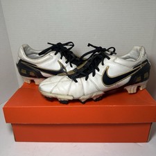 Nike Total 90 Laser III K-Leather FG White Gold US Mens 9.5 385405 147 2009