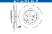 2X ATE Bremsscheibe BelüFtet Ø317Mm FüR Toyota RAV 4 V _A5_ A5 H5 Lexus UX