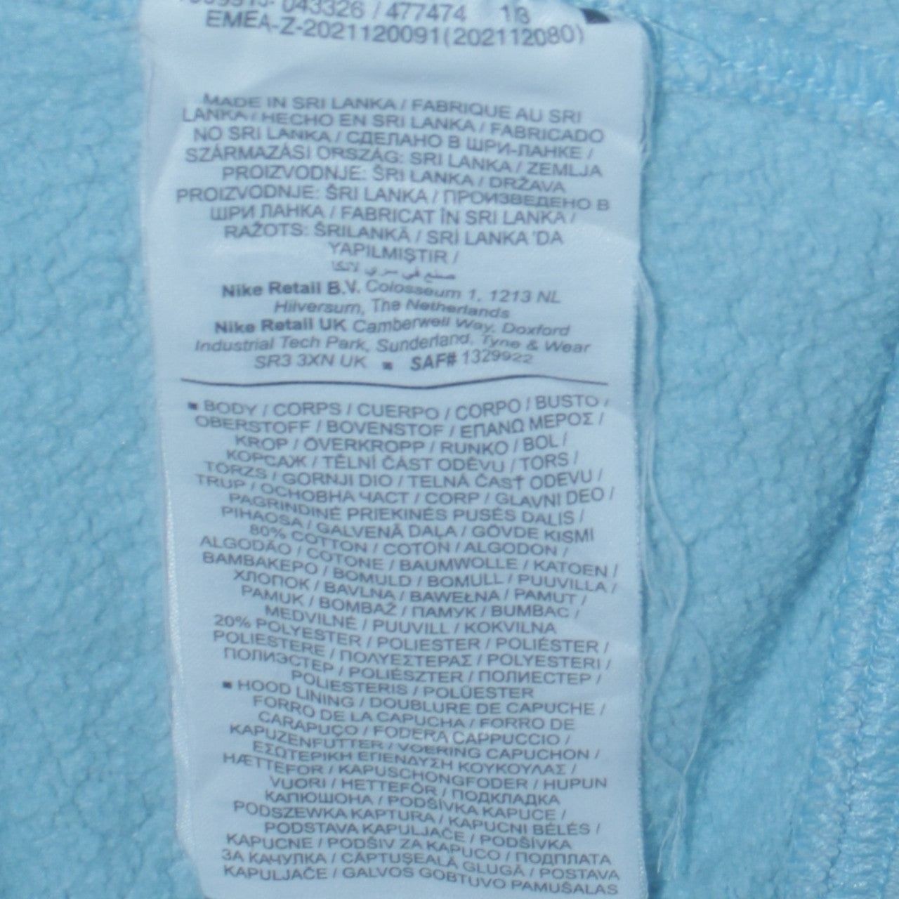 Nike Blue Hoodie Mens M image 8