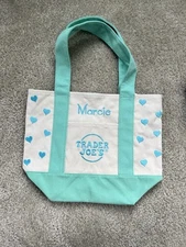 Embroidered Custom Personalized Trader Joe's Pastel Mini Canvas Tote Bag