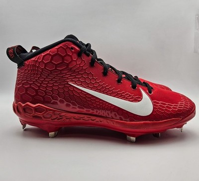 Nike Force Zoom Trout 5 AH3373 601 Baseball Metal Cleats Red Shoes Mens 13