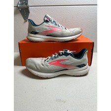 Brooks Launch 8 Grey White Pink Teal Size 12w 11 mens 3010