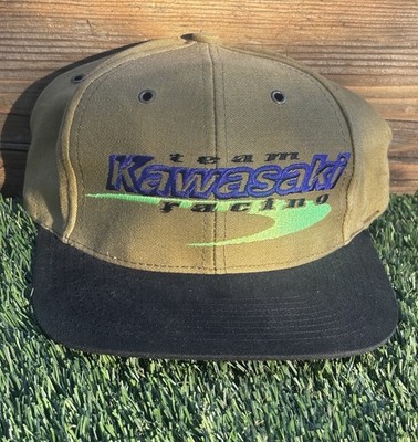 Vintage Team Kawasaki Racing Strapback Hat Cap NOS Excellent Condition