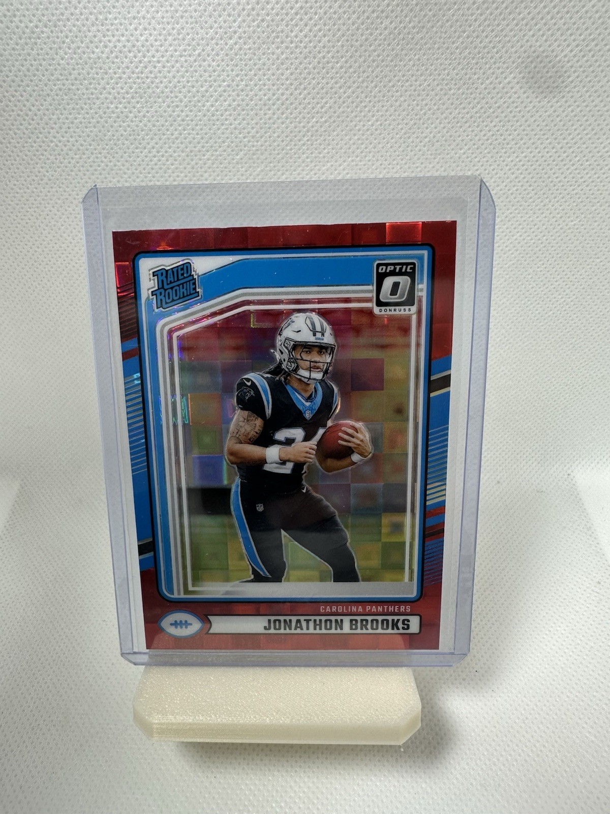 2024 Panini Donruss - Rated Rookie Jonathon Brooks Optic Preview Red Pandora