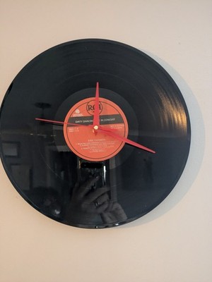 DIRTY DANCING handgefertigte Vintage Schallplatte Wanduhr 12'' rote Zeiger Vinyl LP