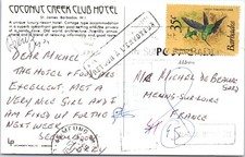 BAHAMAS  Affranchissement sur CP, cachet(s) NPAI rebut postal [REF/MA1090]