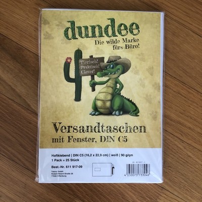dundee Versandtaschen DIN C5 mit Fenster weiß 25 St. NEU