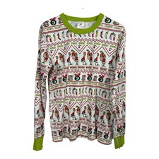 Hanna Andersson Adult M Dr. Seuss Grinch Long Sleeve Crewneck Pajama Top ONLY