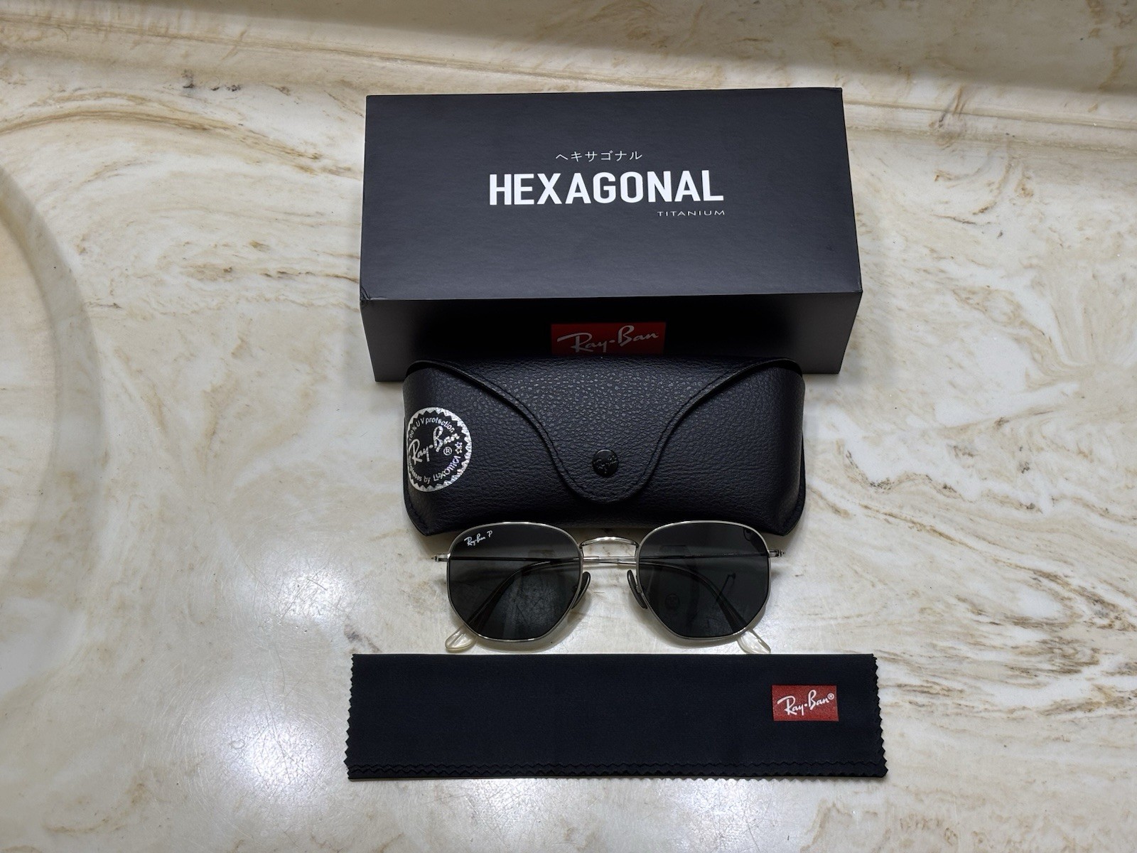 Ray-Ban RB8148 Titanium Hexagonal Sunglasses Grey… - image 8