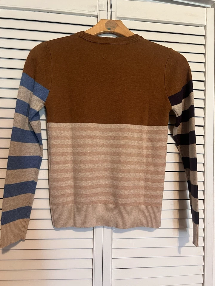 KAVU Mujer Talla XSmall XS Camisa Top Suéter NUEVO $90 Hillrose Mezcla a Rayas Foto 4 de 4