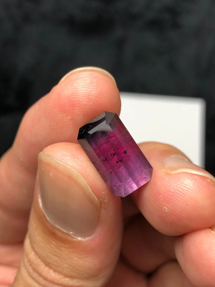 Tri-Color Tourmaline Gemstone: Emerald Cut, Afghanistan Origin, 9.3 Carats - Image 2 of 4