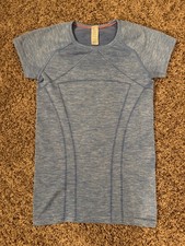 Ivivva by Lululemon Blue Swiftly Tech Short Sleeve Crew Top Shirt Girl  s Size M
