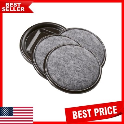 Elegant Brown/Grey Furniture Caster Cups - 2.5 Inch, 4 Pack for Floor Protection