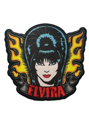 Elvira Tattoo Flames Printed Iron On Patch - Kreepsville OFFICIAL 08-R