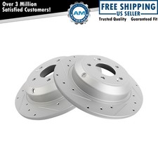 Performance Rear Brake Rotors Set Premium G-Coated Slotted Fits Genesis Kia
