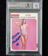 Olivia Madison Signed Custom Trading Card BAS Beckett COA Autograph Grade 10