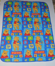 Vintage 90's Disney Winnie the Pooh Quilted Blanket 50"x40"