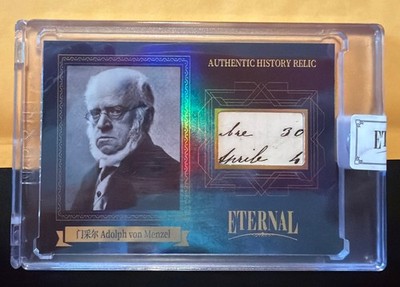 2024 Eternal Cuts Adolph Menzel Authentic Handwritten Relic /75 German Artist SP