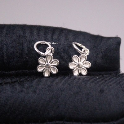 5 Stck. Echt 925 Sterlingsilber Anhänger Kirschblüten Charm Zubehör 11*7 mm