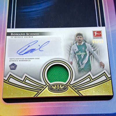 Topps Tier One Romano Schmid RC Auto Relic 05/10