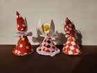 Vintage Cardboard Christmas Decor Japan 2 Elves 1 Angel — photo 2