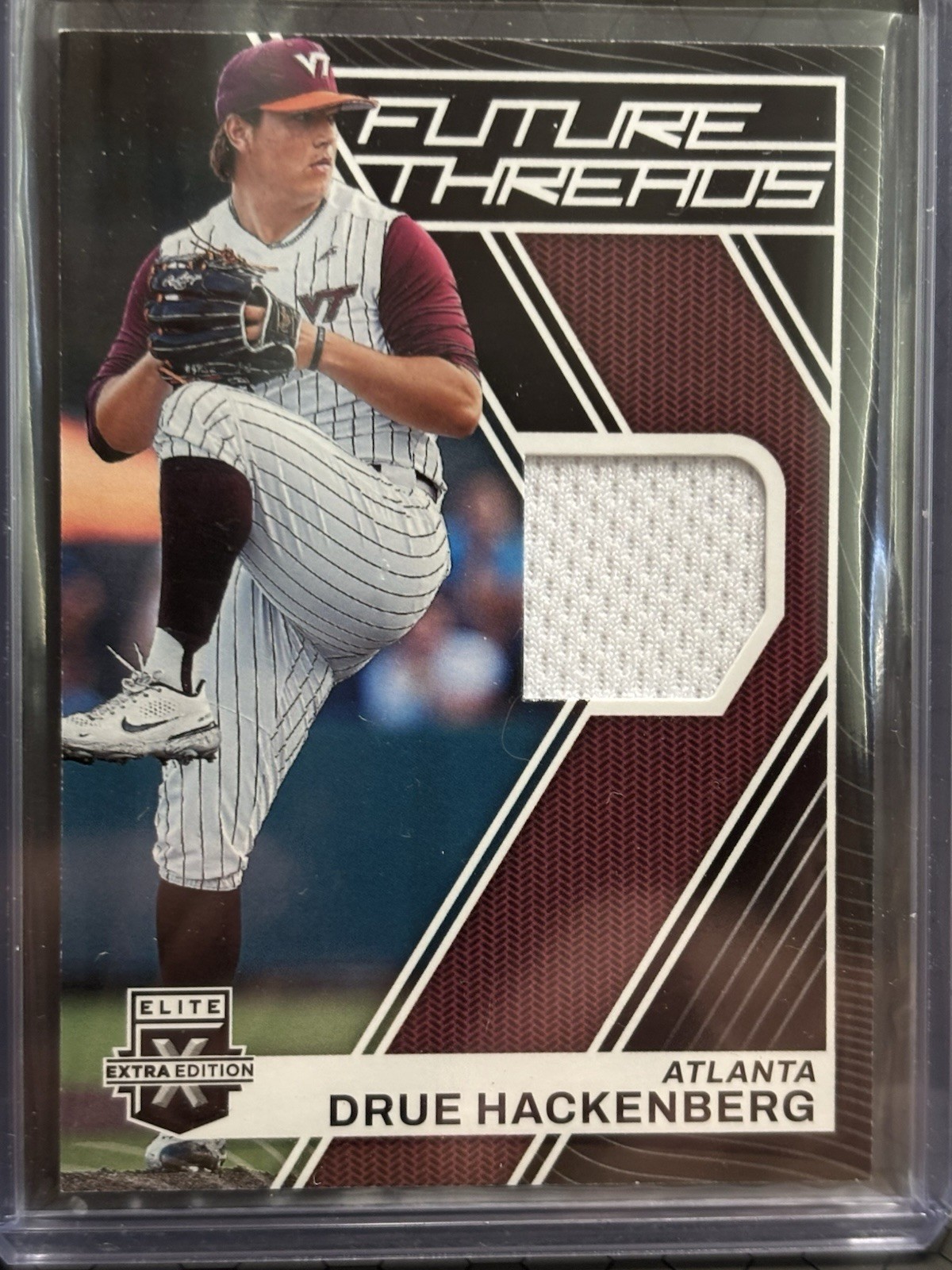 2023 Panini Elite Extra Edition - Future Threads Drue Hackenberg (MEM, RC)