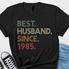40th Wedding Anniversary Gift for Husband, Best Husband since 1985 Shirt, 40 ...