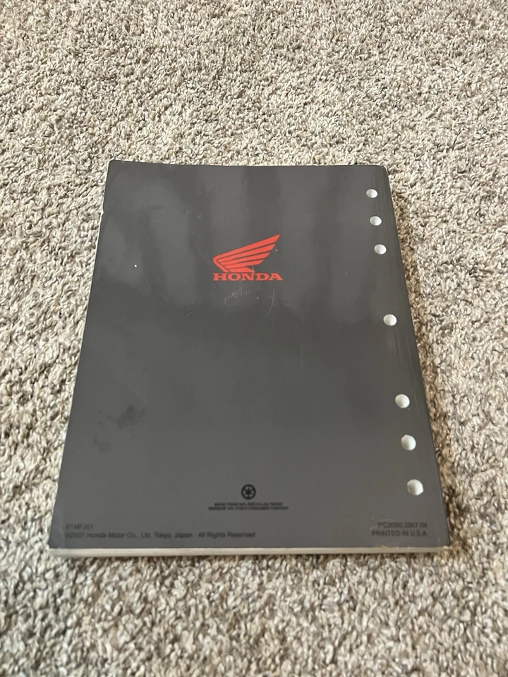 Manual de serviço de reparo Honda CBR600RR 2007 2008 - Imagem 2 de 4