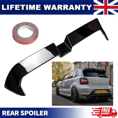 CELEPOIR Rear Roof Boot Spoiler Oettinger Style Gloss Black For VW Polo MK5 6R 6C 2009-17