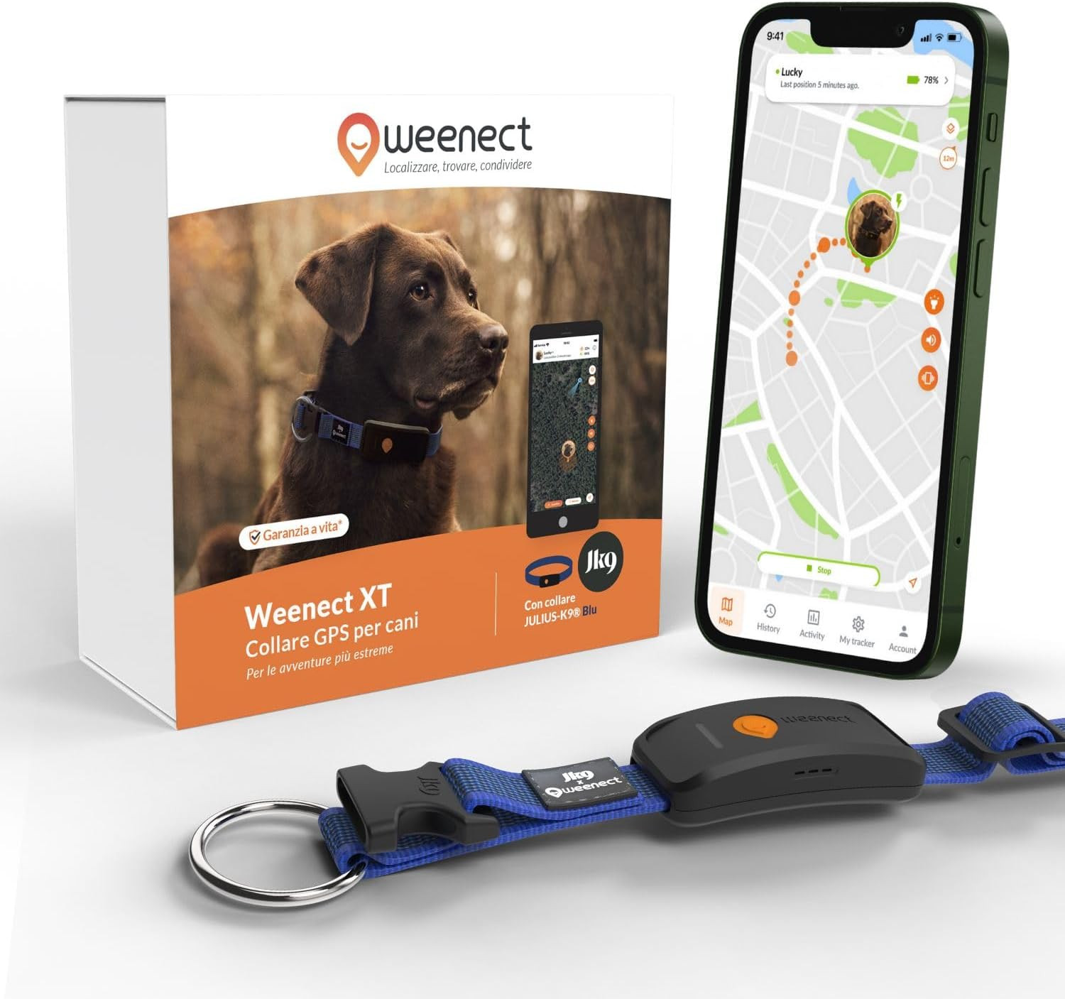 Nuovo Dog XT GPS per Cani | Antenna XL e Resistenza IP68 | Blu