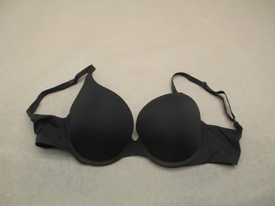 32DD Victorias Secret Womens Black Lined Underwired Back Closure Push Up Bra 11K