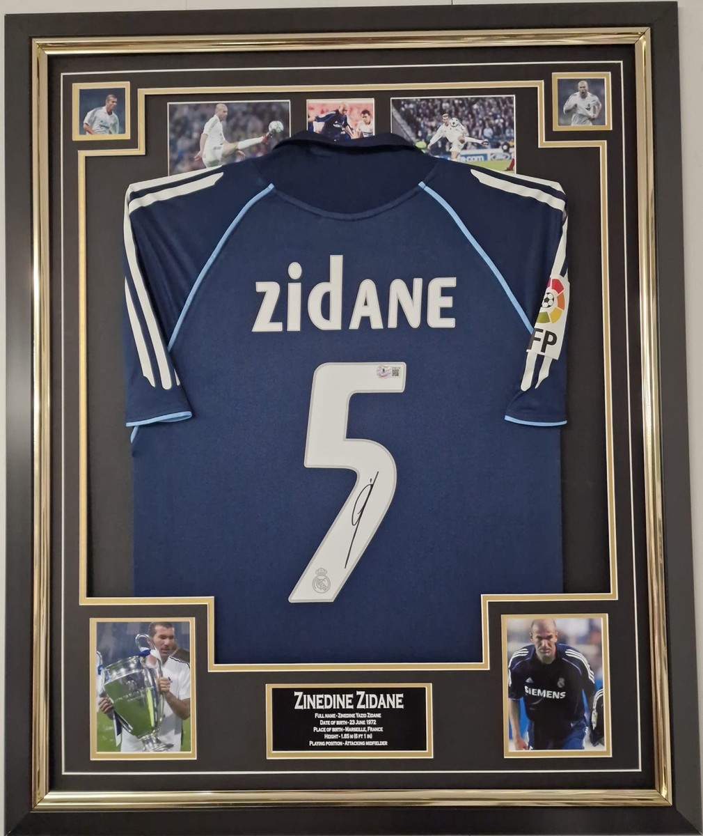 Zinedine Zidane Signed Real Madrid Jersey. Framed BAS | eBay
