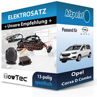 für Opel Corsa D Combo 02.2012-Jetzt Towtec E-Satz 13Polig Fahrzeugspezifisch