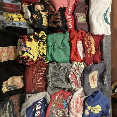 Lot Of 22 Vintage Tee Shirts Adult Concert Beer Bourbon Cartoon ++