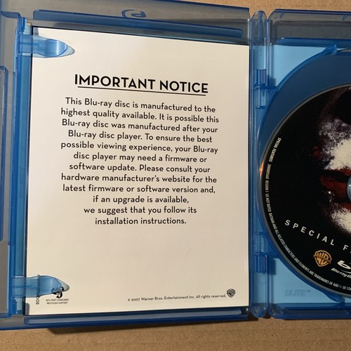 The Dark Knight (Blu-ray, 2008) Christian Bale Heath Ledger Batman w/Slipcover - Picture 6 of 14