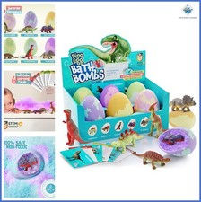 Dino Egg Bath Bombs for Kids - 6 Pack - Kid Baths Bomb with Surprise Inside